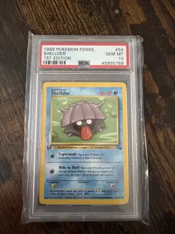 PSA 10 Shellder 1st Edition 54/62 Pokemon Fossil WOTC Gem Mint Vintage Card - Image 1