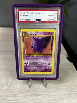 1999 Pokemon Fossil Gengar #20 PSA 10 Gem Mint English Vintage WOTC - Image 1