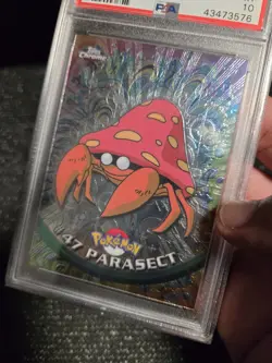 PSA 10 2000 Pokemon Game Topps Chrome Parasect TV Rare Set Series 1 GEM MINT 47 - Image 4