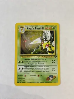 Pokemon TCG WOTC Gym Challenge Kogas Beedrill 9/132 Holo Unlimited Rare/NM/ LP - Image 1