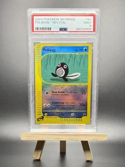 2003 POKEMON POLIWAG REVERSE REV HOLO FOIL #87 E-SERIES SKYRIDGE PSA 9 WOTC - Image 1