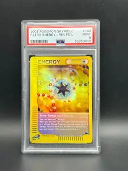 Pokemon PSA 9 MINT Retro Energy 144/144 Skyridge Reverse Holo 2003 E-Reader 3412 - Image 1