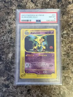 PSA 8 Alakazam H1/H32 Skyridge E Series 2003 Pokemon Card Holo - Image 1