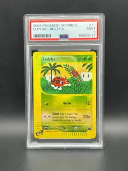 Pokemon PSA 9 MINT Ledyba 73/144 Skyridge Reverse Holo 2003 E-Reader S#8017 - Image 1
