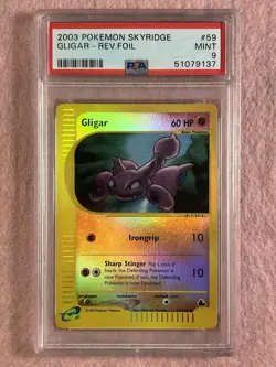 Gligar Reverse Foil 59/144 Skyridge 2003 E-Reader PSA 9 MINT 2003 - Image 1
