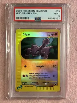 Gligar Reverse Foil 59/144 Skyridge 2003 E-Reader PSA 9 MINT 2003 - Image 3