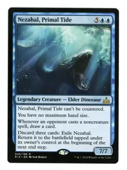 MTG Rivals of Ixalan Nezahal Primal Tide #45 Rare MP/MP+ Moderately Played AD91 - Image 1