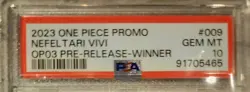 2023 Nefeltari Vivi One Piece OP-03 Pre-Release Winner (ST01-009) PSA 10 - Image 3