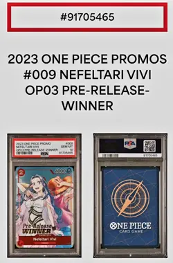 2023 Nefeltari Vivi One Piece OP-03 Pre-Release Winner (ST01-009) PSA 10 - Image 4