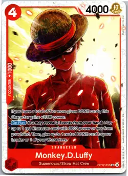 Monkey.D.Luffy SR Legacy of the Master OP12-015 NM - Foil - Image 1