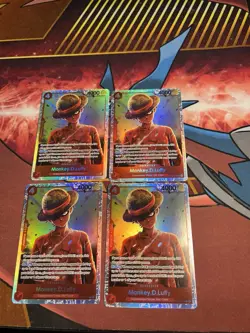 One Piece Monkey d luffy OP12-015 SR Playset x4 Legacy of the master Nm - Image 1