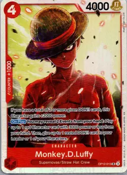 Monkey.D.Luffy SR Legacy of the Master OP12-015 LP-NM - Image 1