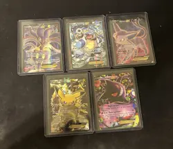 LOT OF 5 2014-2016 POKEMON CARDS HEAVILY PLAYED / DAMAGED XY PROMO - Image 1