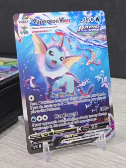Pokemon Card TCG Vaporeon VMAX SWSH182 Sword & Shield Black Star Promo Holo NM - Image 1