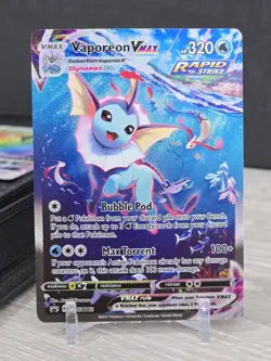 Pokemon Card TCG Vaporeon VMAX SWSH182 Sword & Shield Black Star Promo Holo NM - Image 3
