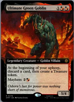 Ultimate Green Goblin 276 MTG Marvel's Spider-Man Rare Extended Art NM - Image 1