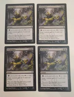 4x X4 Dismember New Phyrexia Regular Magic Mtg Playset NM-LP - Image 1