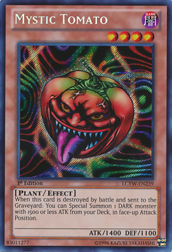 MYSTIC TOMATO - LCYW-EN239 - SECRET RARE - 1ST EDITION - NM - Image 1