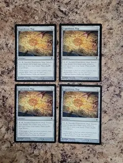 Expedition Map 4x *PLAYSET* MtG Zendikar Played Worldwake - Image 1