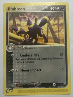 Umbreon #24/100 Pokemon TCG WOTC E-Series Sandstorm Non Holo E-reader Near Mint - Image 1
