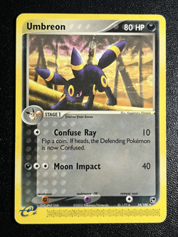 Umbreon 24/100 EX Sandstorm Non-Holo Rare Pokemon Card Vintage MP - Image 1