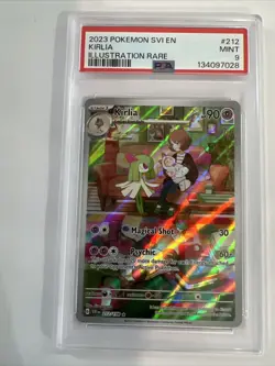 Pokemon Scarlet & Violet Kirlia 212/198 Base Illustration Rare 2023 Mint PSA 9 - Image 1