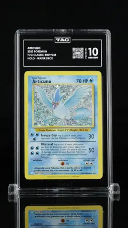2023 POKEMON CLB-TCG CLASSIC #009 ARTICUNO TAG 10 HIGHEST RATED GEM MINT - Image 1