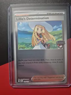 Pokemon TCG Lillie's Determination 119/132 Staff Stamped Mega Evolution Promo En - Image 1