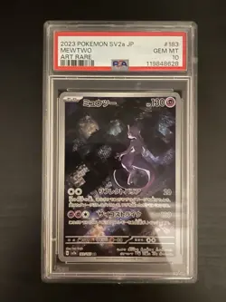 Pokemon Card PSA 10 Mewtwo AR 183/165 sv2a 151 2023 Japanese Art Rare Gem Mint - Image 1