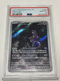 Mewtwo JP Psa 10 Gem Mint 183/165 Art Rare 2023 Japanese Pokemon 151 SV2a JP - Image 1