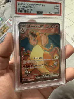 2023 Pokemon Scarlet and Violet 151#183 Charizard EX Ultra Rare PSA 9 - Image 2