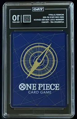 TAG 10 One Piece P-022 P Monkey.D.Luffy - ENG - Foil - Film Red - Graded - Image 2
