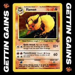 Flareon - 3/64 - Holo Rare - Jungle - Pokemon Card - HP - Image 1