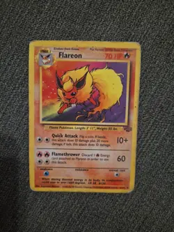 Pokemon TCG Flareon Card Non Holo Jungle 3/64 Rare WOTC HP - Image 1