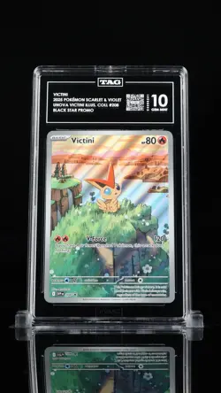 TAG 10 Victini 208 SVP Black Star Promo Full Art Pokemon Scarlet Violet Gem Mint - Image 1