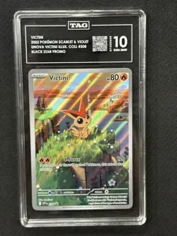Victini 2025 Pokemon Black Bolt Black Star Promo TAG 10 H1522688 PSA #208 - Image 1