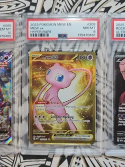 2023 Pokemon Mew EX 205/165 Sv: Scarlet & Violet 151 Holo PSA 8 NM-MINT (491) - Image 1