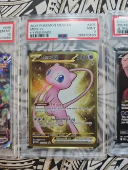 2023 Pokemon Mew EX 205/165 Sv: Scarlet & Violet 151 Holo PSA 9 MINT (490) - Image 1