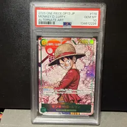 2025 ONE PIECE JPN OP13-CARRYING ON HIS WILL #118 MONKEY D. LUFFY PSA 10 - Image 1
