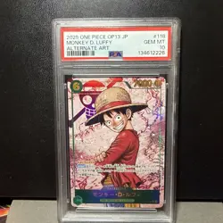 2025 ONE PIECE JPN OP13-CARRYING ON HIS WILL #118 MONKEY D. LUFFY PSA 10 - Image 3