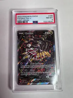 2022 POKEMON SWORD & SHIELD LOST ORIGIN #186 FULL ART/GIRATINA V PSA 8 - Image 1