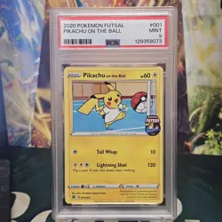 2020 Pokemon Futsal Pikachu On The Ball #001 PSA 9 - Image 1