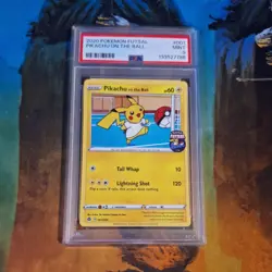 2020 POKEMON FUTSAL #001 PIKACHU ON THE BALL PSA 9 - Image 1