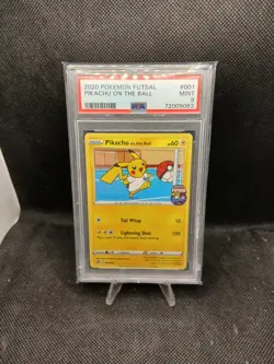 POKEMON FUTSAL PIKACHU ON THE BALL #001 2020 PSA 9 - Image 1