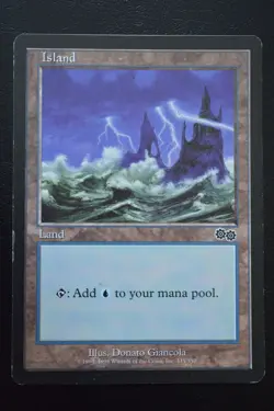 Magic The Gathering MTG ISLAND (335) Urza's Saga MP Moderately Played - Image 1