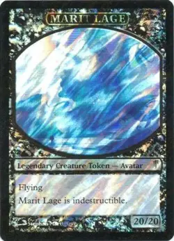1x Marit Lage token - Foil - Launch Promo Heavy Play MTG Magic - Kid Icarus - - Image 1