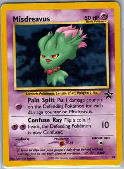 Misdreavus 39 Non Holo WoTC Promo - Pokemon Card - LP - Image 1