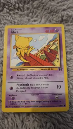 ​Abra 49/82 - Team Rocket Set - Vintage 2000 WOTC Pokemon Card - LP/MP - Image 1