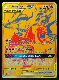Reshiram & Charizard GX #SM247 NM/M Pokemon Card - Image 1