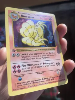 Ninetales 1st Edition 12/102 - Pokemon 1st Edition Base Set (Shadowless) Holo - Image 2